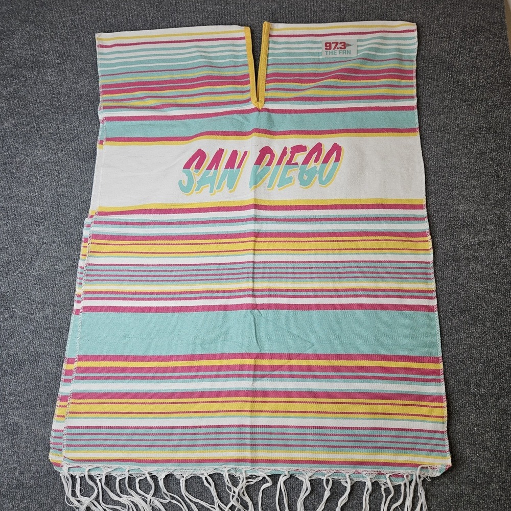 San Diego Padres Sarape Poncho SGA City Connect Mexican Blanket Baseball
